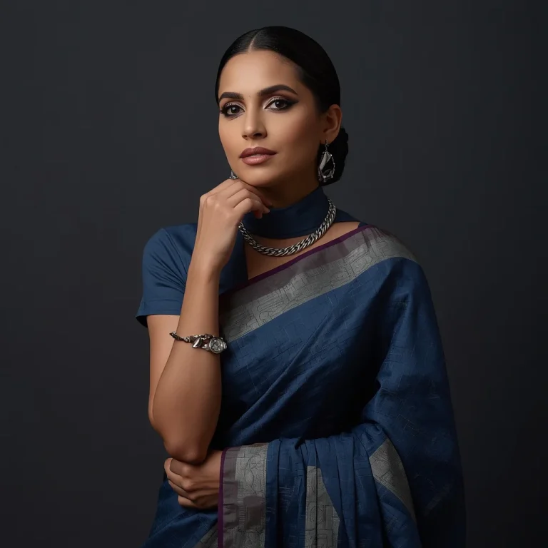 Artistic Studio Saree | prompt for girls trending