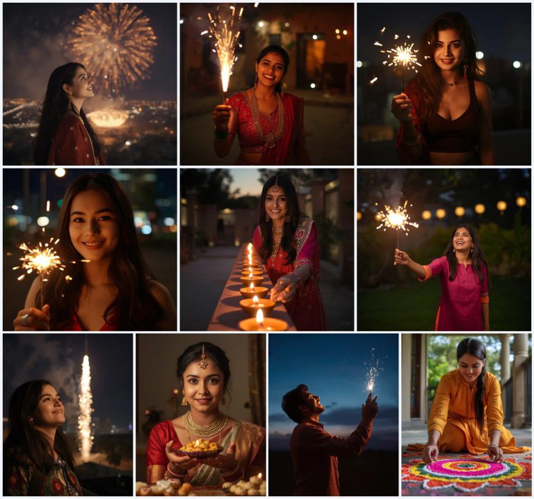 10 Trending Diwali prompt girl to Create Stunning Photos