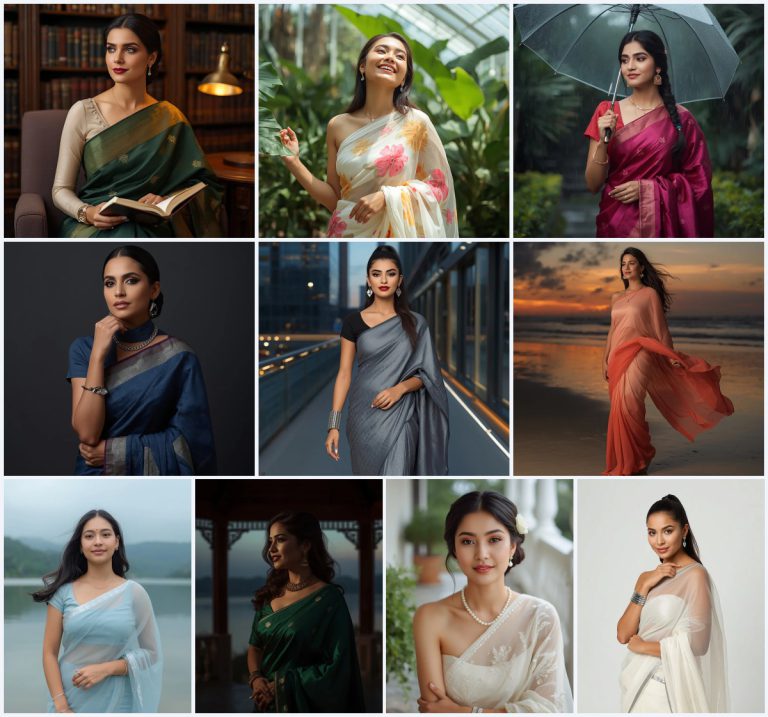 The Ultimate Collection of ChatGPT prompt for saree look for AI Images