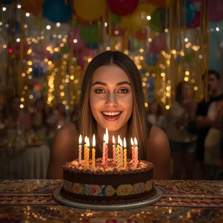 Blowing Candles at Inca Party | birthday ai prompt