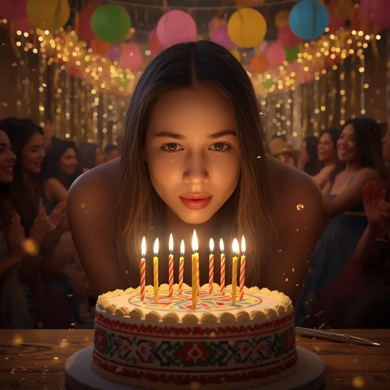 Blowing the Birthday Candles | birthday girl ai prompt