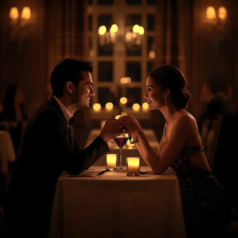 Candlelight Dinner Date | romantic couple ai prompt