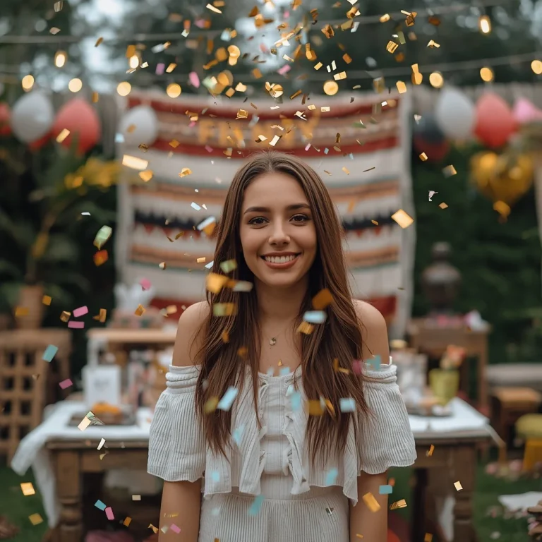 Confetti Birthday Shower | birthday cake ai prompt