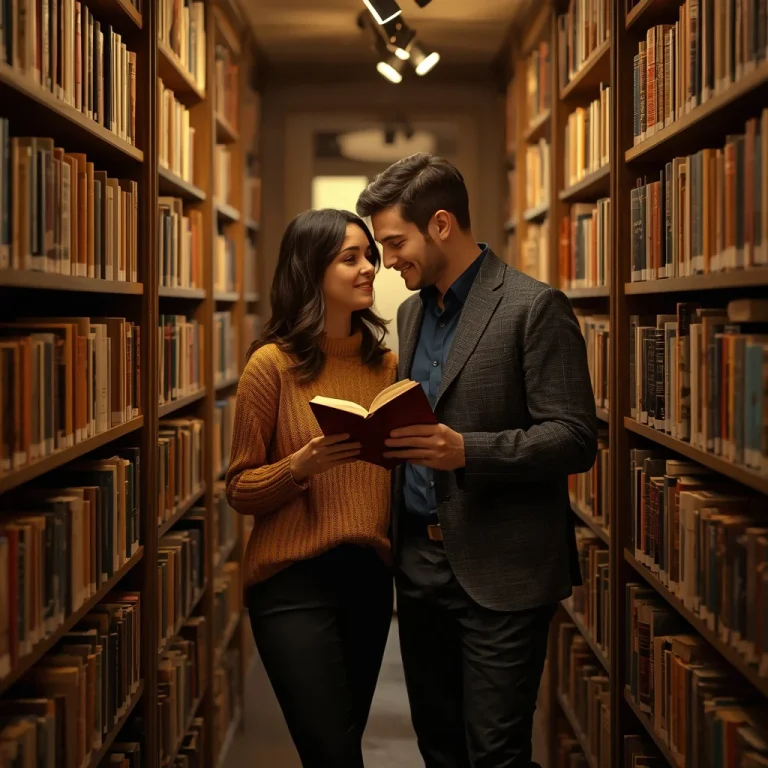 Cozy Bookstore Whispers | Gemini couple romantic prompt copy and paste