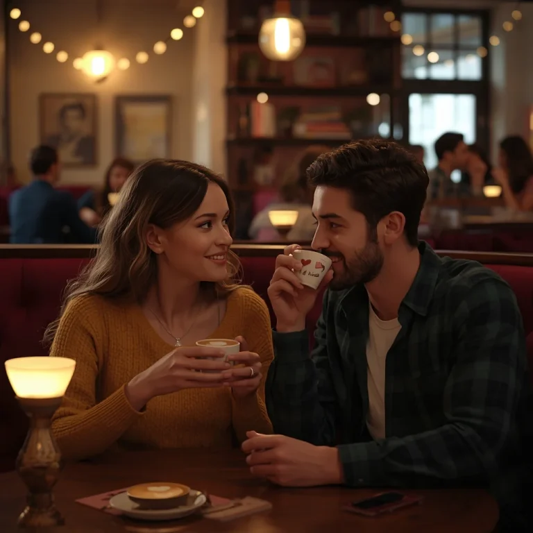 Cozy Cafe Valentine Date | viral ai image prompt