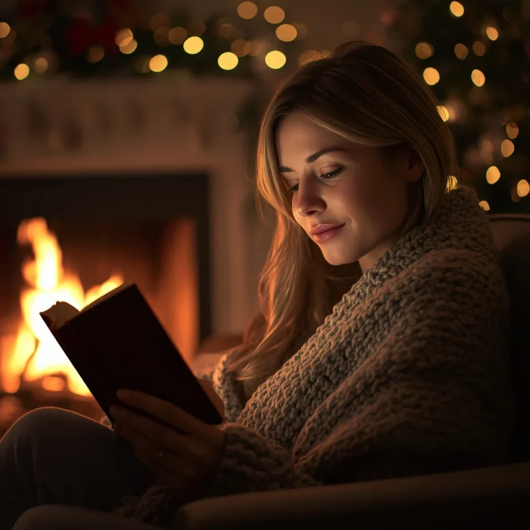 Cozy Christmas Reading | christmas celebration ai photo