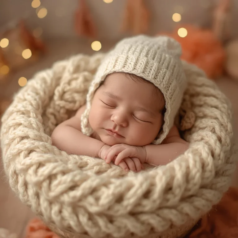Cozy Hand-Knit Nest Sleep | new born baby ai prompt