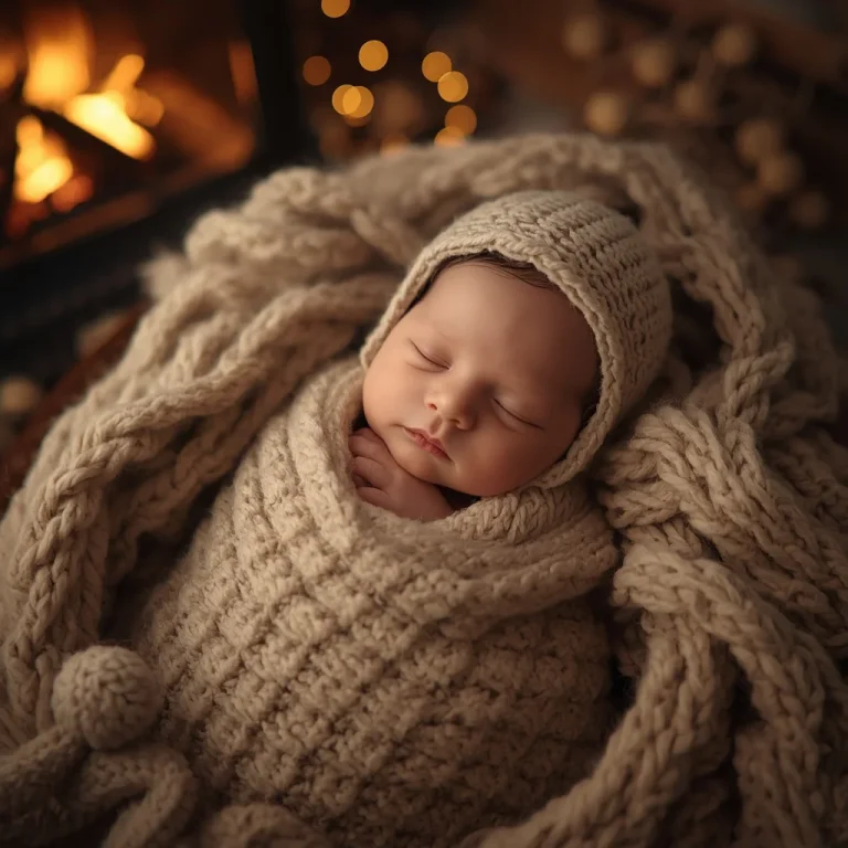 Cozy Winter Snuggle | new born baby prompt for gemini