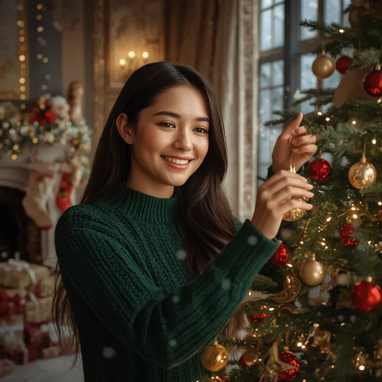 Decorating Tree Together | christmas tree ai prompt