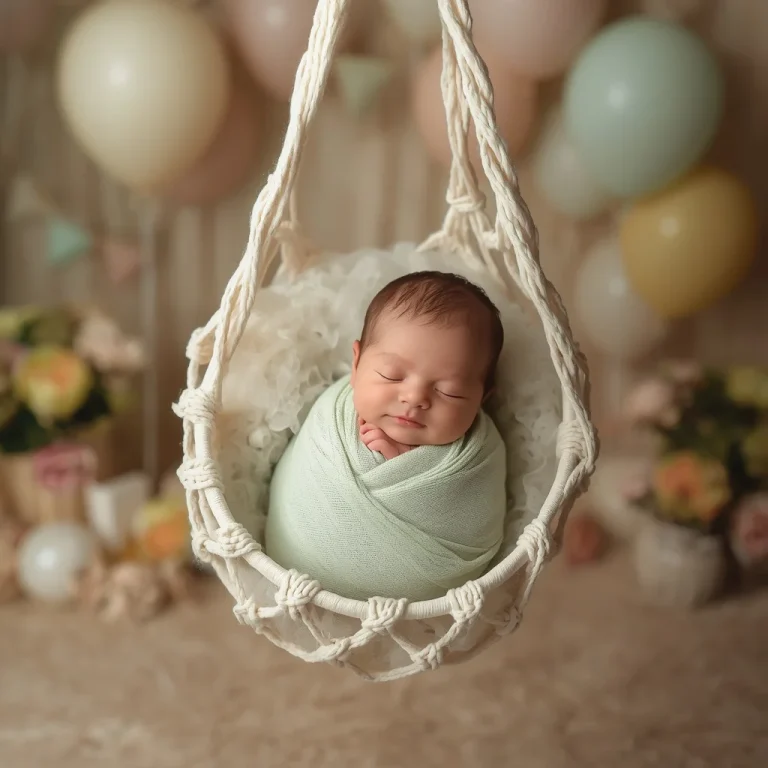 Dreamy Pastel Hammock Sleep | trending baby prompt instagram