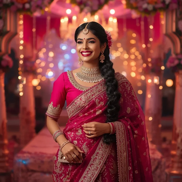 Festive Grandeur Saree | Gemini traditional saree prompt in english
