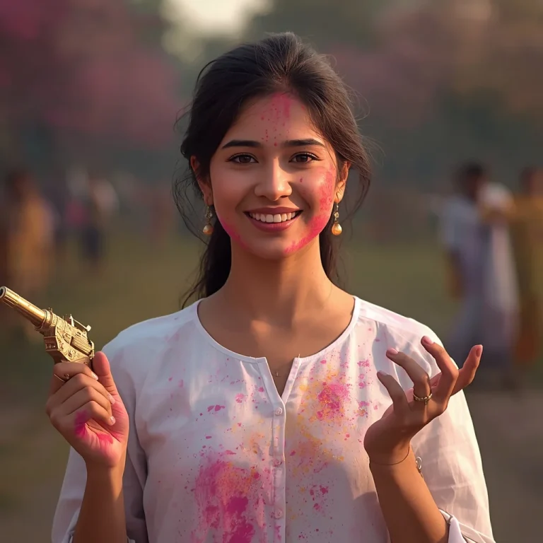 Golden Holi Joy | happy holi prompt chatgpt