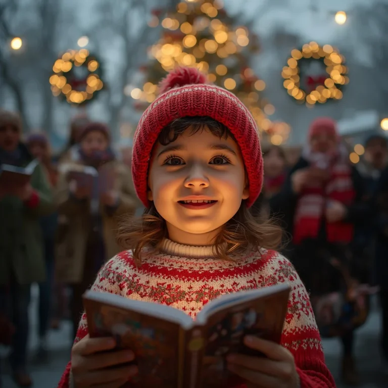 Heartfelt Christmas Carol Singing | christmas aesthetic ai prompt