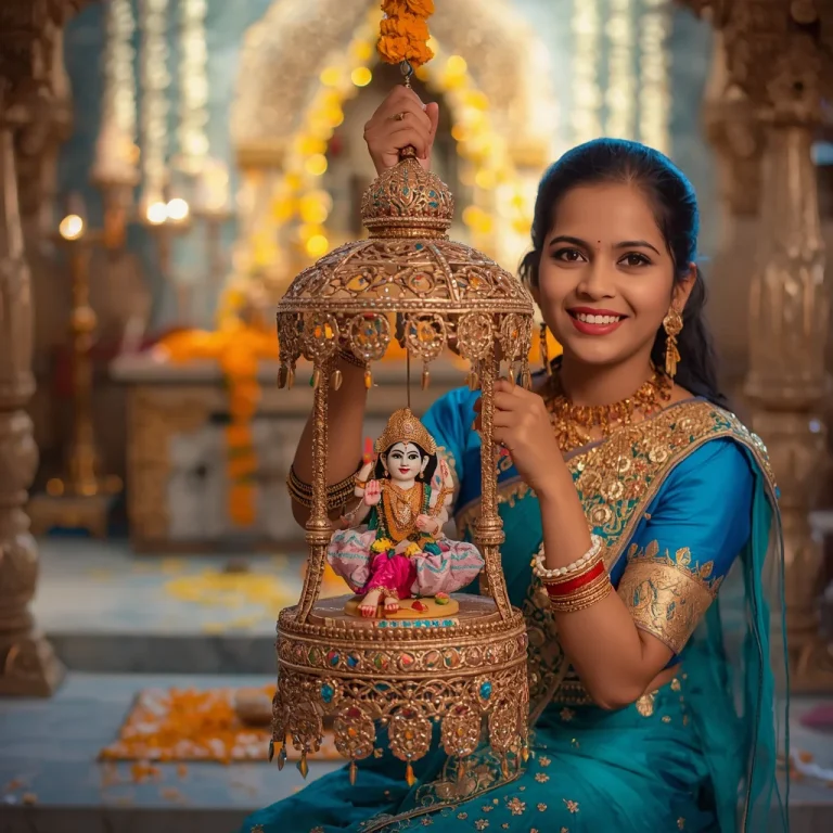 Joyful Jhoola Swinger | krishna janmashtami prompt chatgpt