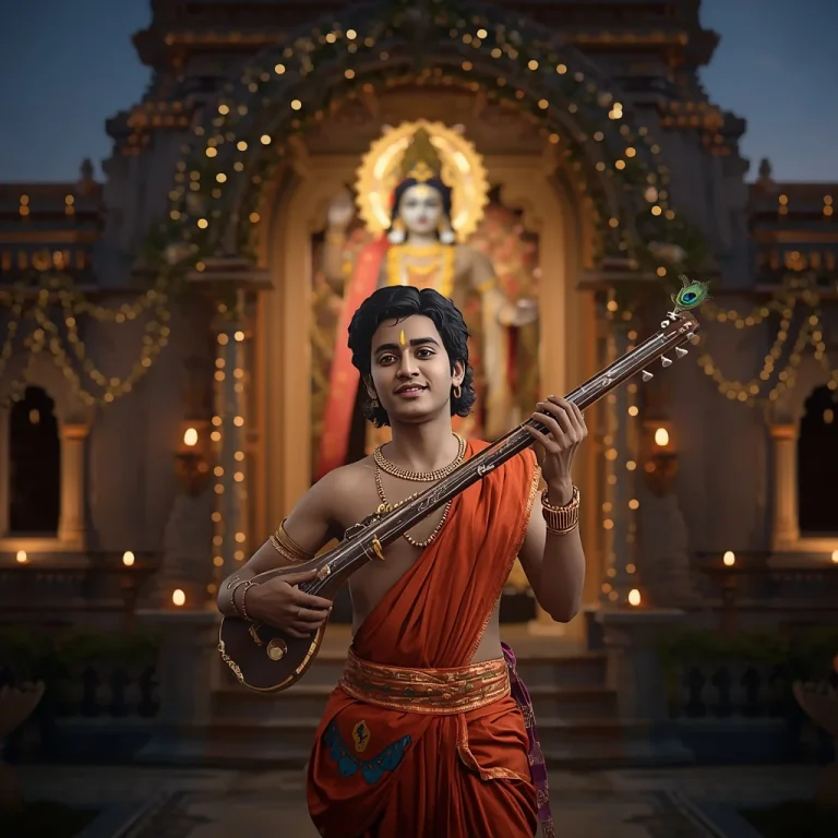 Krishna's Melodious Temple Serenade | janmashtami festival prompt for gemini