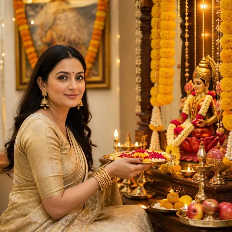 Lakshmi Pooja Blessings | diwali traditional ai prompt