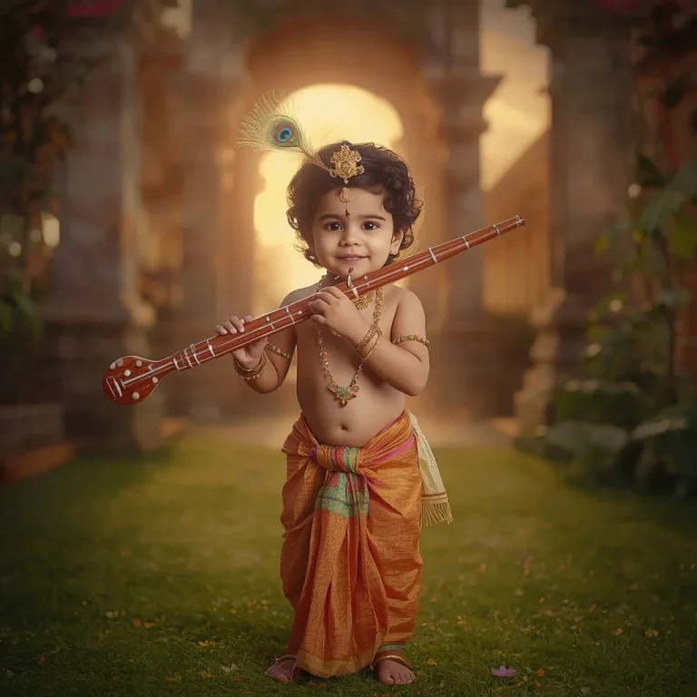 Little Krishna's Melody | krishna janmashtami prompt chatgpt