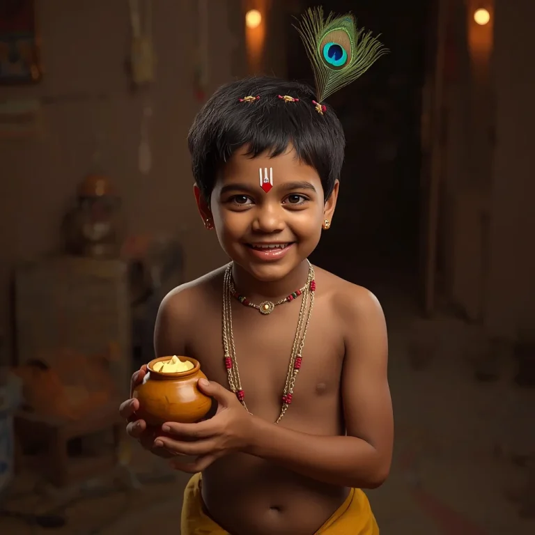 Mischievous Bal Krishna | dahi handi ai prompt