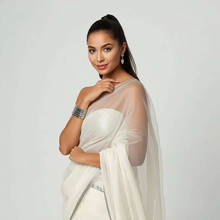 Modern Studio Saree Chic | chatgpt photo editing prompts trending instagram
