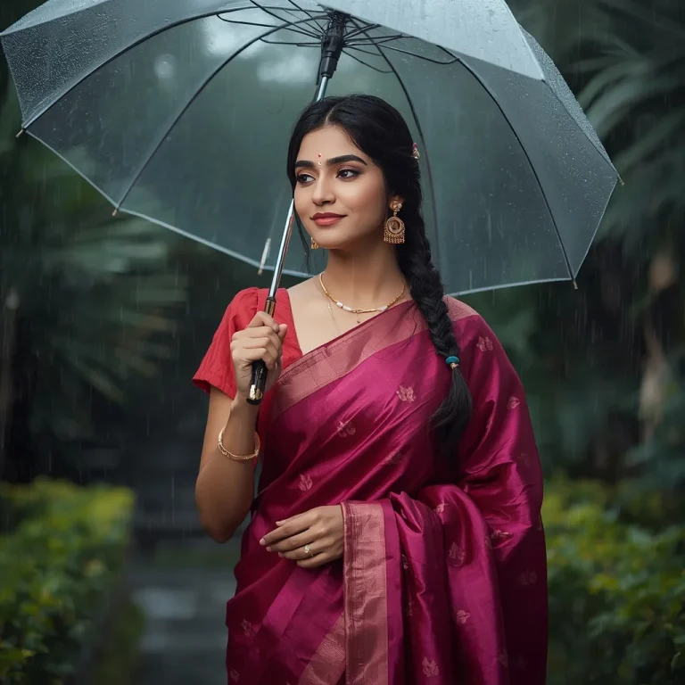 Monsoon Bloom Saree | Prompt seen Gemini girl Instagram