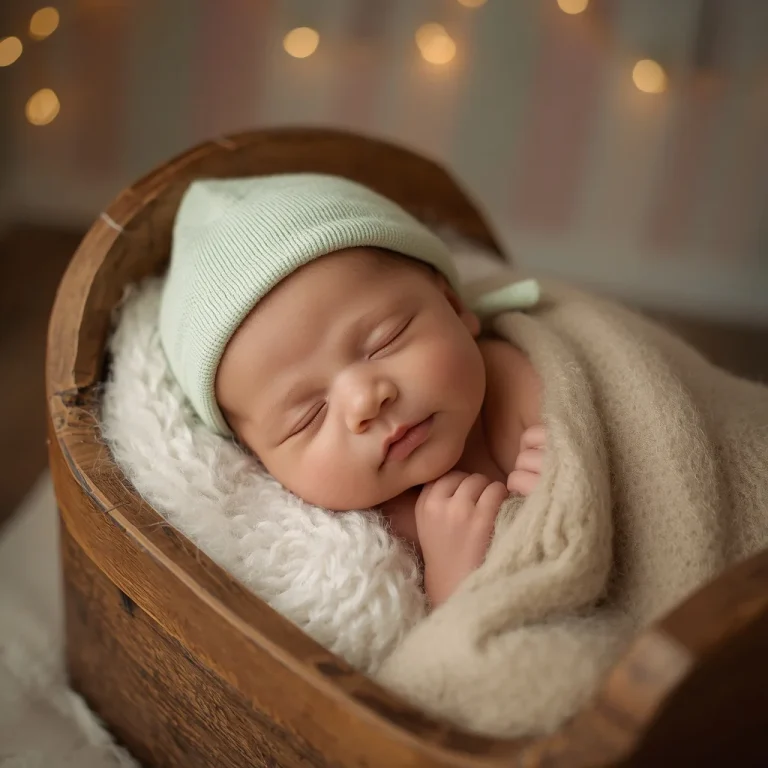 Newborn Baby Cradle Sleep | baby girl ai prompt