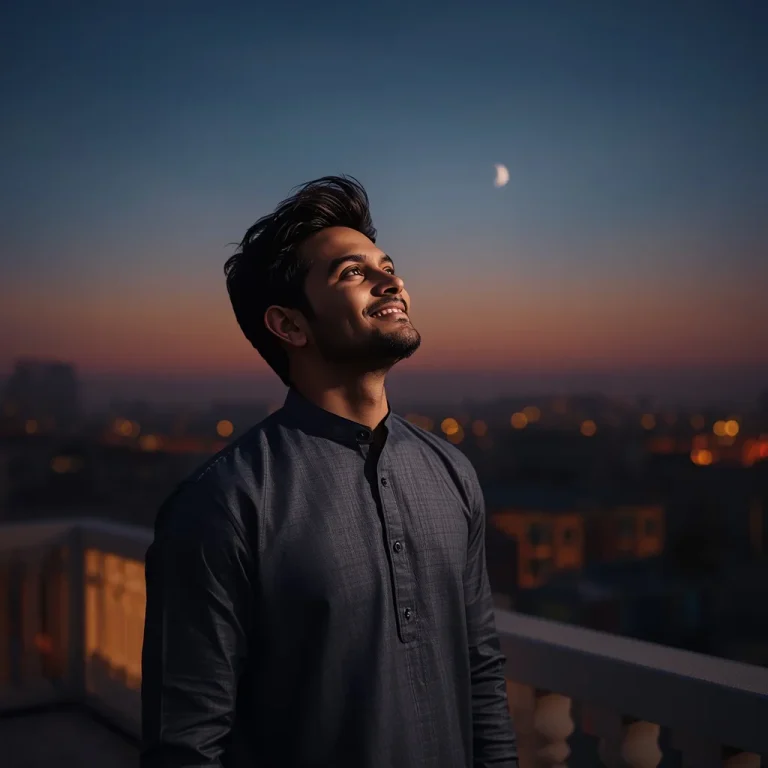 Sighting the Eid Moon | eid couple ai prompt