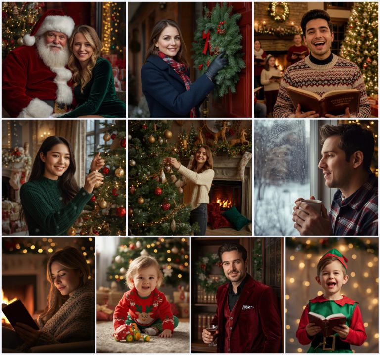 10 Must-Try Christmas prompts for gemini girl for Realistic AI Photos