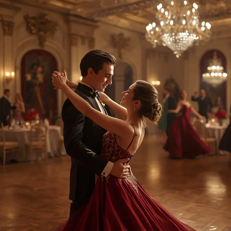 Valentine's Ballroom Dance | romantic couple ai prompt