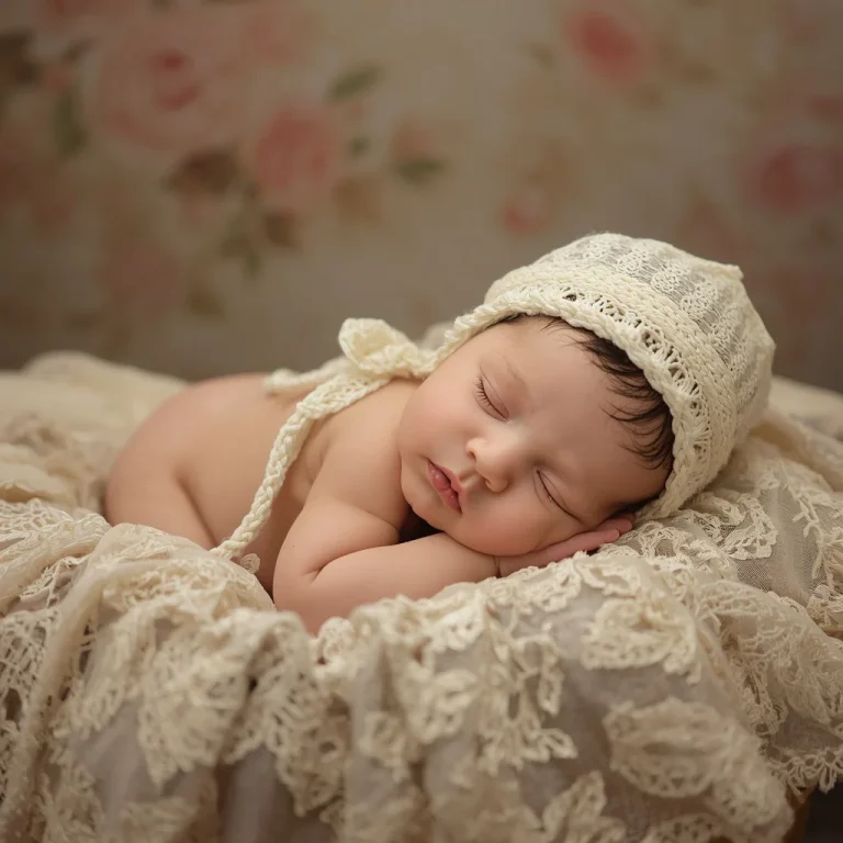 Vintage Lace Portrait | new born baby ai prompt