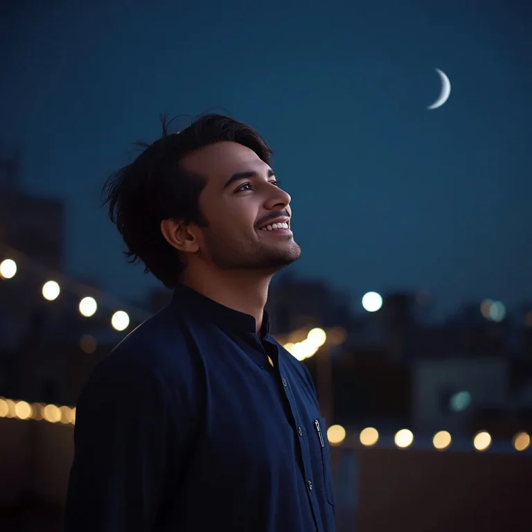 Watching the Eid Moon | eid festival prompt for gemini