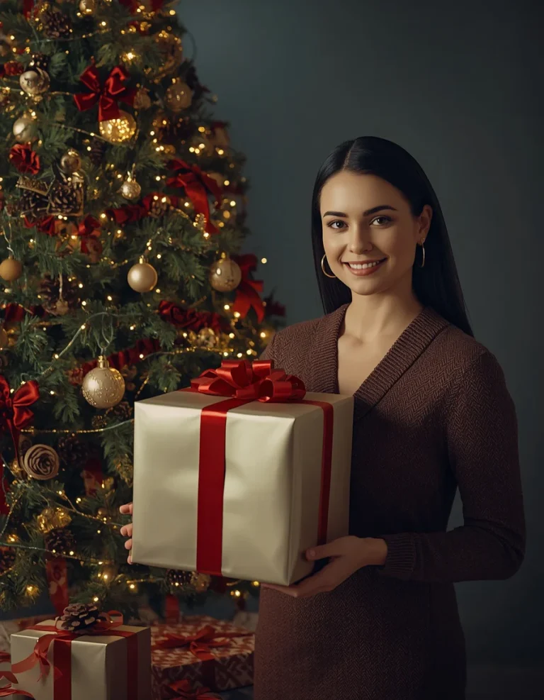 Christmas Gift Beside the Tree