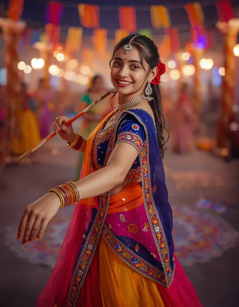 Colorful Gujarati Garba Celebration