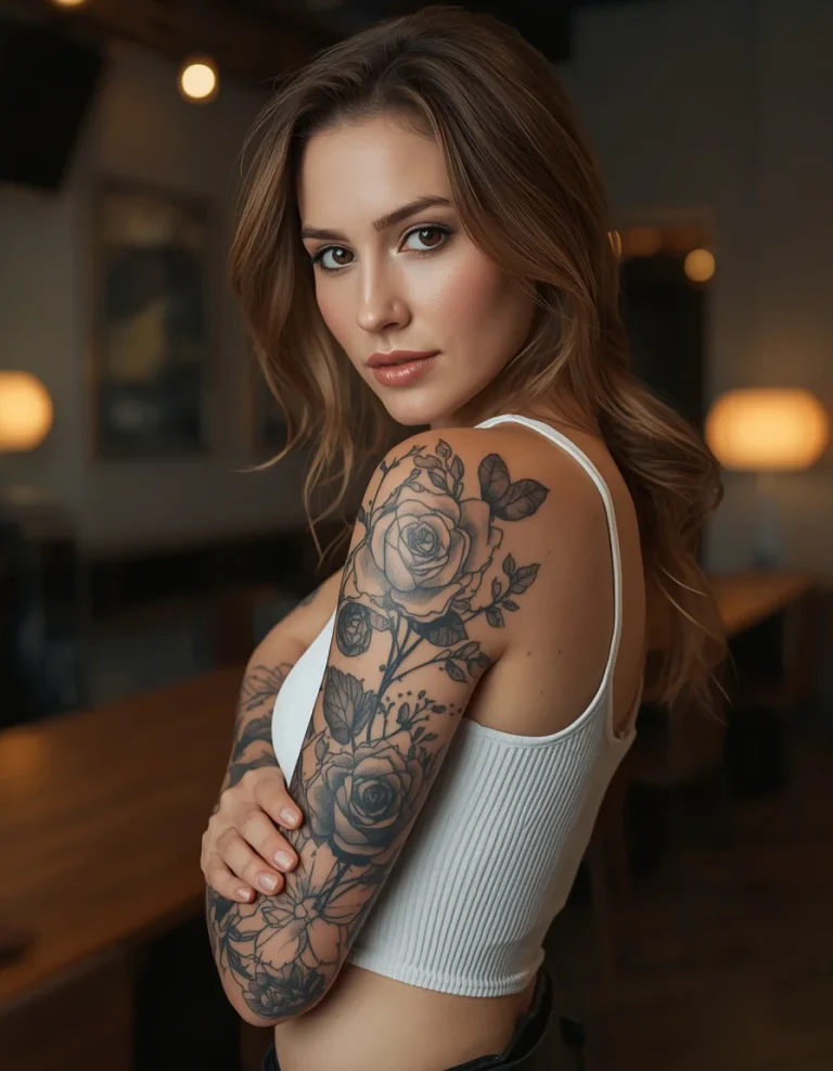 Floral Sleeve Tattoo