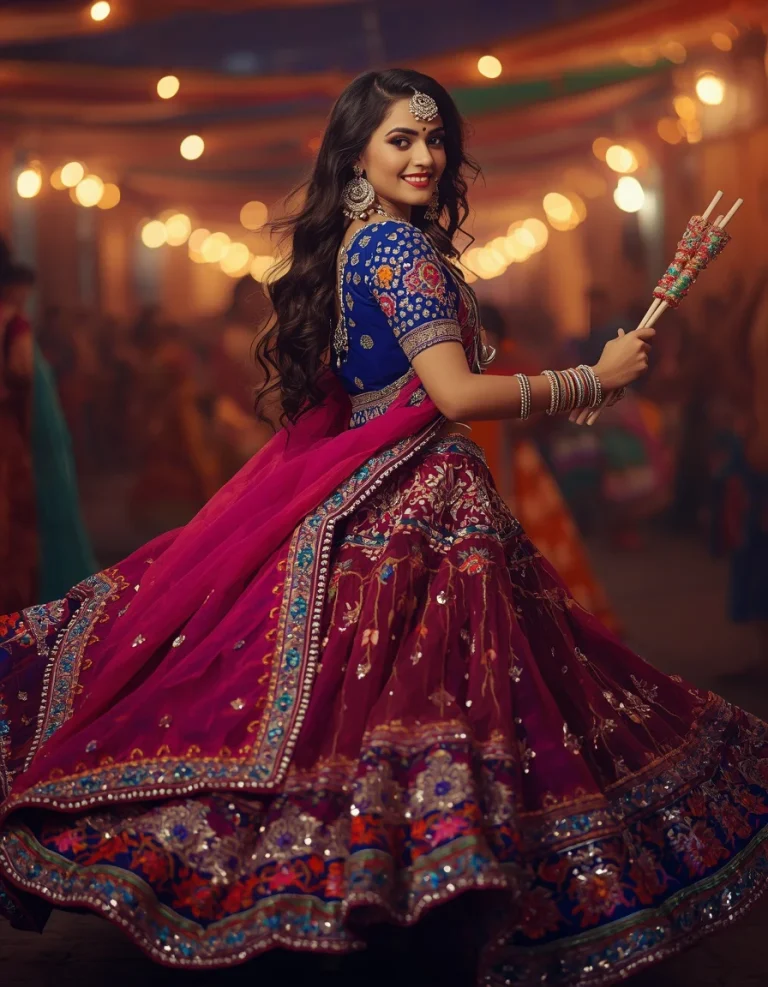 Flowing Skirt Garba Portrait
