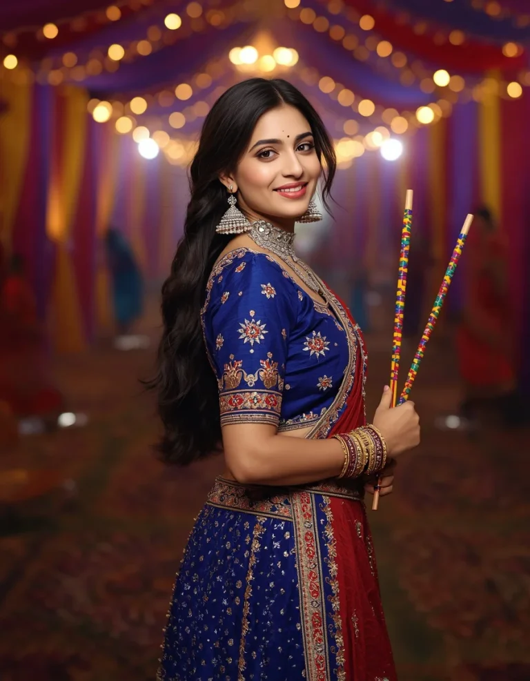 Royal Blue Garba Queen