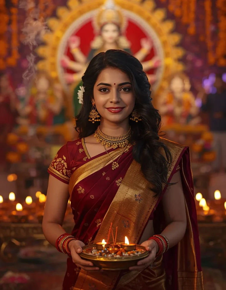 Traditional Durga Puja Evening