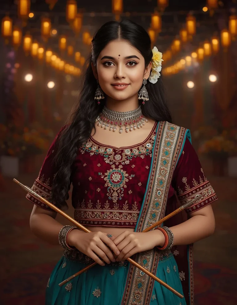 Traditional Gujarati Garba Portrait