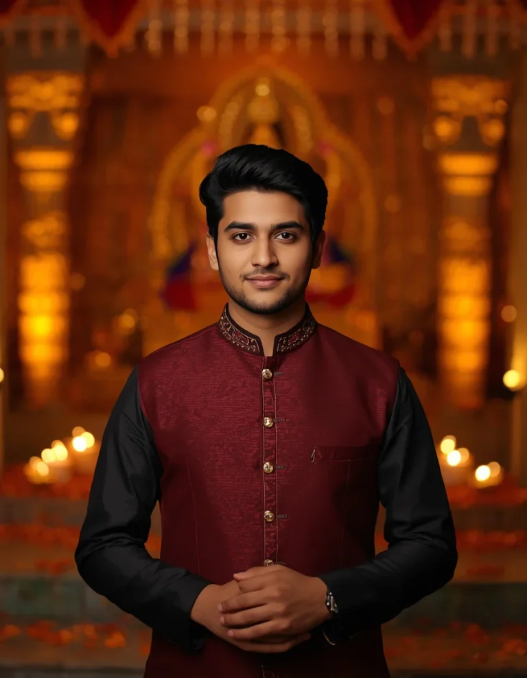 Elegant Young Professional at Navratri Night
