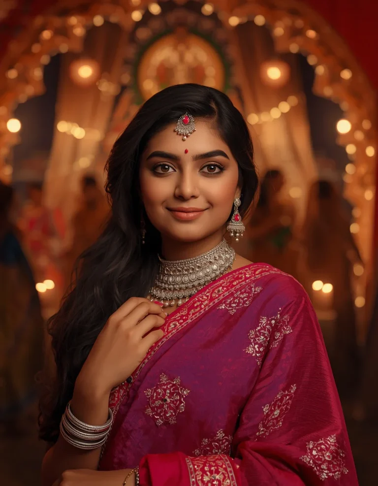 Graceful Girl in Traditional Garba Attire